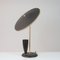 Lámpara de mesa francesa Mid-Century reflectante de latón y negro, años 50, Imagen 4