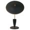 Mid-century French Reflecting Black and Brass Table Lamp, 1950s 1