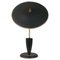 Mid-century French Reflecting Black and Brass Table Lamp, 1950s, Image 1