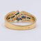 Vintage 18k Yellow Gold Ring with Diamonds and Sapphires, 1970s 4