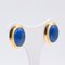 Vintage 18k Gold Lapis Lazuli Earrings, 1960s, Set of 2, Image 2