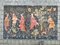 Französischer Handbedruckter mittelalterlicher Wandteppich, 1950er 1