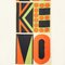 Stampa da Parete Italiana su Tessuto Mod. Kakemono attribuito a Giulio Confalonieri, anni '50, Immagine 3