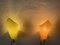 Green & Pink Acrylic Glass Leaf Shaped Sconces, Germany, 1950s, Set of 2, Image 10