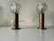 Large Glass & Brass Table Lamps by Peill Und Putzler, Germany, 1960s, Set of 2 1
