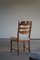 Henning Kjærnulf zugeschriebene Razorblade Stühle aus Eiche & Lammwolle, 1960er, 6er Set 11