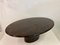 Brown Lacquered Goatskin Oval Dining Table by Aldo Tura, 1970s, Image 3