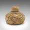 Kleines antikes chinesisches Gefäß mit geschnitztem Marmordeckel, 1900er 5