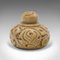Kleines antikes chinesisches Gefäß mit geschnitztem Marmordeckel, 1900er 3