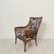 Mid-Century French Armchair in Bamboo Style with Animal Print Fabric, 1980, Image 16