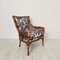 Mid-Century French Armchair in Bamboo Style with Animal Print Fabric, 1980 1