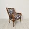 Mid-Century French Armchair in Bamboo Style with Animal Print Fabric, 1980, Image 1