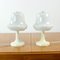 Weiße Opalglas Tischlampen von Opp Jihlava, 1960er, 2er Set 1