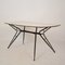 Mid-Century Italian Dining Table in Black Lacquered Metal and Formica, 1952 1
