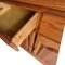 Tavolino vintage in legno di pino spagnolo con cassetti e ante, Immagine 6