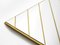 Large Brass Wall Mirror with Diagonal Mirror Strips, 1970s 16