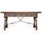 Early 20th Century Spanish Fold Out Console Table with Iron Stretcher & 3 Drawers, 1900s, Image 1