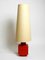 Große Space Age Stehlampe aus Roter Keramik, 1960er 1