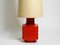 Large Space Age Floor Lamp in Red Ceramic, 1960s 5
