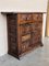 20th Century Spanish Carved Walnut Tuscan Credenza with Two Drawers, 1890s, Image 5