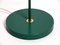 Metal Floor Lamp with Ice Glass Shades in Forest Green from Kaiser, 1960s 10