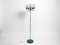 Metal Floor Lamp with Ice Glass Shades in Forest Green from Kaiser, 1960s 1