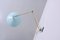 Babyblaue Büroklammer Wandlampe aus Messing von Artimeta, 1950er 9