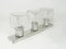 Cube Glass Wall Lights with Chrome Bracket by J. T. Kalmar for Kalmar 5