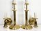 Brass Candlestick Table Lamps & Wall Lamps from Herda, 1970s, Set of 4 2