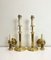 Brass Candlestick Table Lamps & Wall Lamps from Herda, 1970s, Set of 4 1