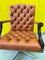 Vintage Orange Leather Buttoned Back Gainsborough Swivel Desk Chair, 1980s 8