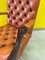 Vintage Orange Leather Buttoned Back Gainsborough Swivel Desk Chair, 1980s 5
