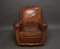 Club chair vintage in pelle, anni '50, Immagine 2
