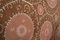 Faded Brown and Pink Suzani Table Cloth 7