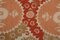 Large Vintage Suzani Bedspread in Neutral Color, Samarkand 7