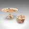 Antique English Cake Stand & Sugar Bowl, 1890s, Set of 2 1