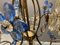 Lampadario floreale in vetro di Murano blu, anni '60, Immagine 9