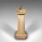 Antique English Garden Sundial Pedestal in Bronze Stone, 1910s 4