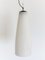 Lámpara colgante italiana Mid-Century larga de vidrio blanco lechoso, años 70, Imagen 5