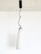 Lámpara colgante italiana Mid-Century larga de vidrio blanco lechoso, años 70, Imagen 12