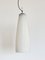 Italian Mid-Century Long Pendant Light in Milky White Glass, 1970s 13