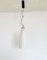 Lámpara colgante italiana Mid-Century larga de vidrio blanco lechoso, años 70, Imagen 8