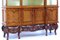 19th Century Display Bookcase Cabinet in Burl Walnut 5