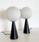 Modernist Italian Table Lamps in Glass and Metal by Tre Ci Luce, 1980s, Set of 2 6