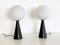 Modernist Italian Table Lamps in Glass and Metal by Tre Ci Luce, 1980s, Set of 2 1