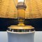 Lampe de Bureau en Céramique avec Diffuseur en Rotin, Italie, 1960s 5