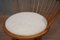 Mid-Century Round Beech and White Fabric Chairs, 1990, Set of 2, Image 4