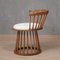 Mid-Century Round Beech and White Fabric Chairs, 1990, Set of 2, Image 7