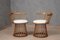Mid-Century Round Beech and White Fabric Chairs, 1990, Set of 2 12