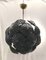Lámpara de araña Sputnik Mid-Century de cristal de Murano en negro, 2000, Imagen 1